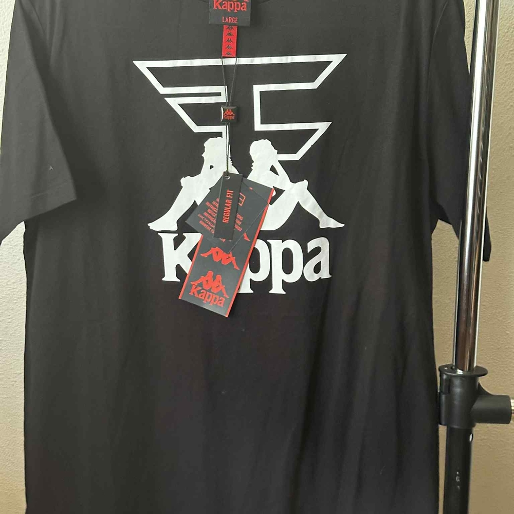 Kappa Black and White Men's Short Sleeve Tee